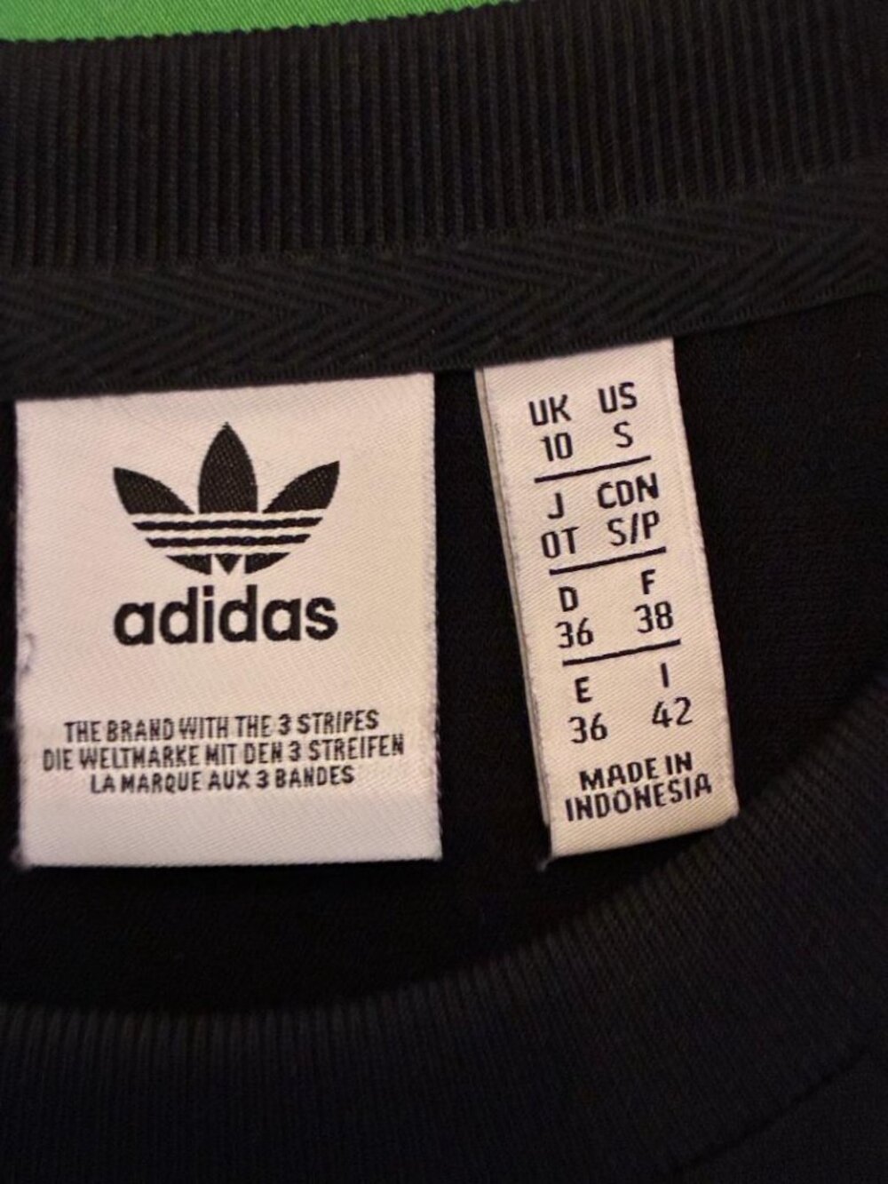 adidas Originals Black Long Sleeve Dress with White Stripes - Picture 5 of 7